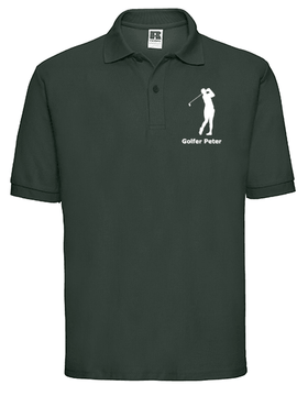 Personalisiert besticktes Herren Golf Funktions-Poloshirt