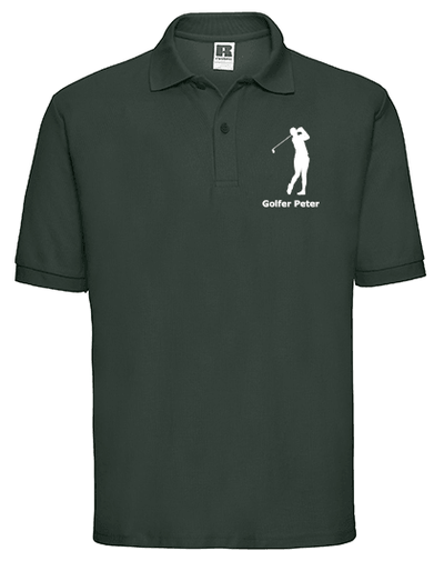 Personalisiert besticktes Herren Golf Funktions-Poloshirt - Wassersport-Druck