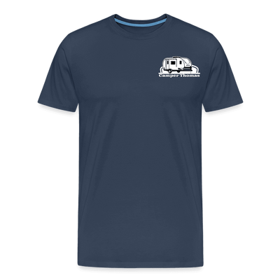 Personalisiertes Herren Premium Bio Camping-T-Shirt | Wohnwagen-Motiv - Wassersport-Druck