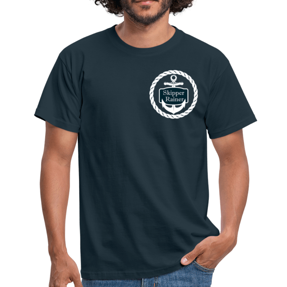 Personalisiertes Herren Boots-T-Shirt | Anker-Schild-Motiv - Wassersport-Druck