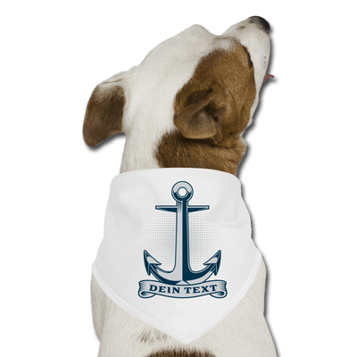 Personalisiertes Hunde Halstuch - Bootsmotiv Anker - Wassersport-Druck