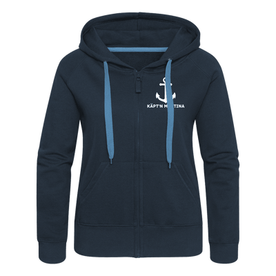 Personalisierte Damen Sweatshirtjacke - Anker-Motiv - Wassersport-Druck