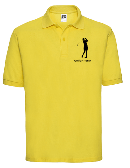 Personalisiert besticktes Herren Golf Funktions-Poloshirt - Wassersport-Druck