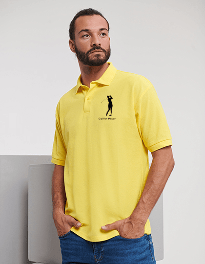 Personalisiert besticktes Herren Golf Funktions-Poloshirt - Wassersport-Druck