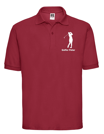 Personalisiert besticktes Herren Golf Funktions-Poloshirt - Wassersport-Druck