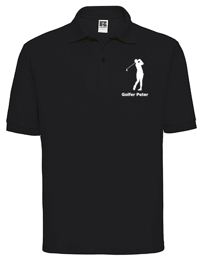 Personalisiert besticktes Herren Golf Funktions-Poloshirt - Wassersport-Druck