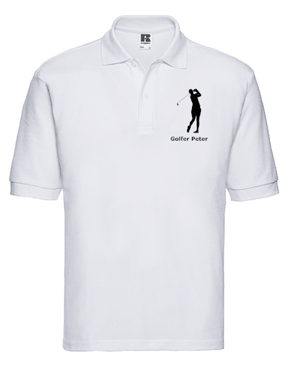 Personalisiert besticktes Herren Golf Funktions-Poloshirt - Wassersport-Druck