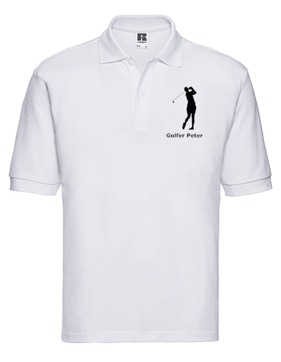 Personalisiert besticktes Herren Golf Funktions-Poloshirt - Wassersport-Druck